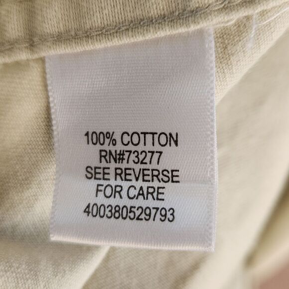 Men's XXL Croft & Barrow tan heavy weight 100% cotton button down shirt - Picture 4 of 5